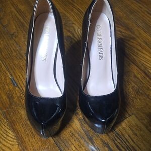 DREAM PAIRS Women's Black Heels